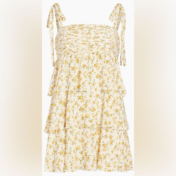 Reformation Avni Ruched Babydoll Minidress XL NWT $218 - Picture 7 of 10